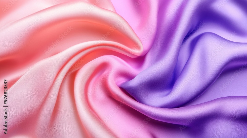 Obraz premium The texture features smooth and flowing silk fabric in vibrant shades of purple and pink, creating an elegant look perfect for design