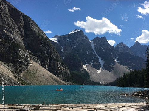 lake moraine in banff