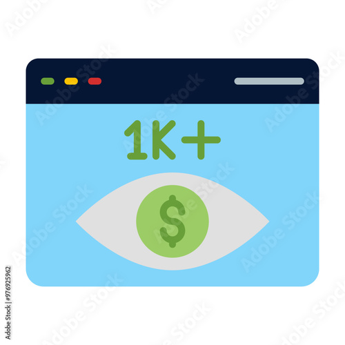 Cost Per Mille Vector Flat Icon Design
