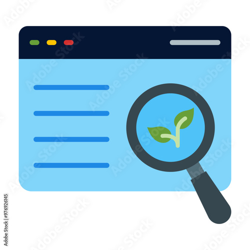 Organic Search Vector Flat Icon Design