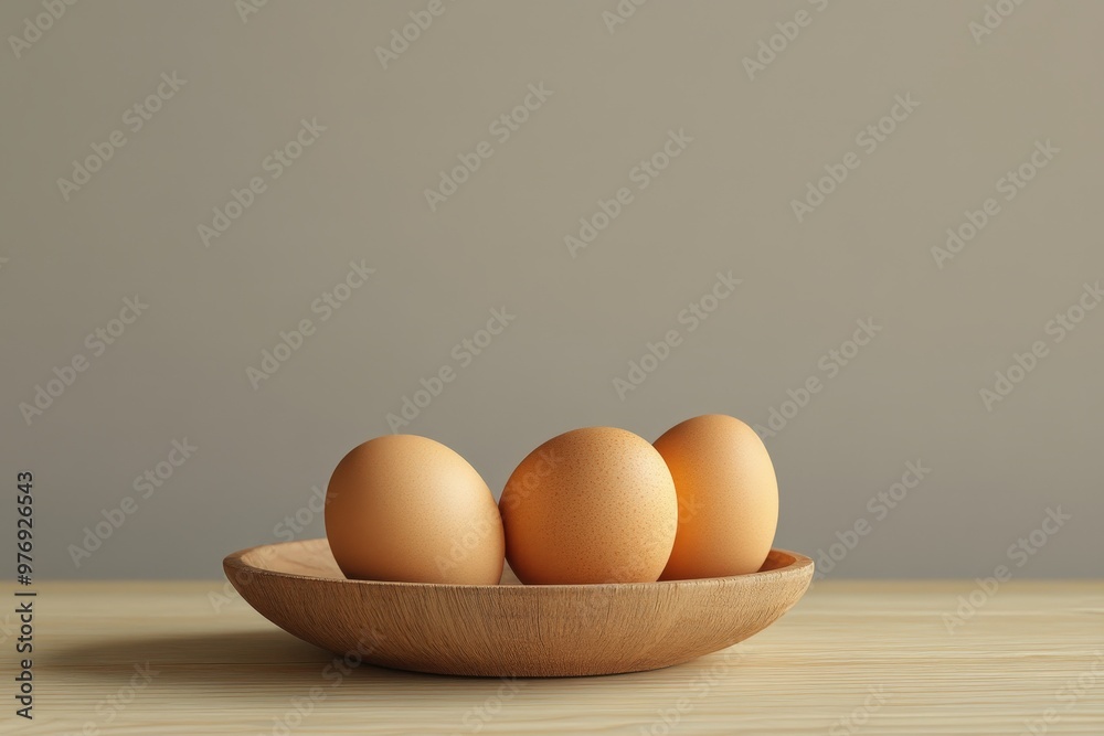A rustic woven basket filled with fresh brown and white eggs, perfect for culinary or farm-themed projects.. Beautiful simple AI generated image A rustic woven basket filled with fresh brown and white eggs, perfect for culinary or farm-themed projects.. Beautiful simple AI generated image