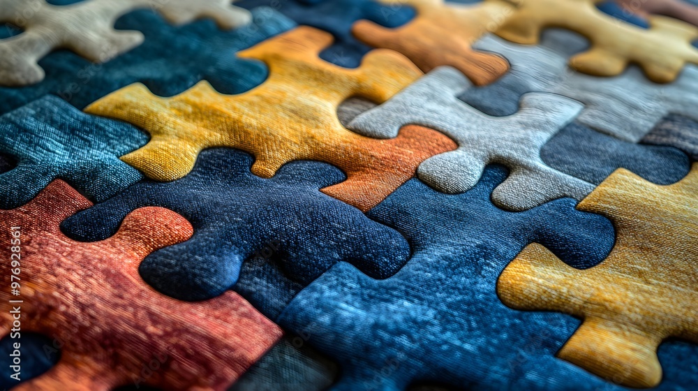 Design a community shirt with a pattern of interlocking puzzle pieces ...