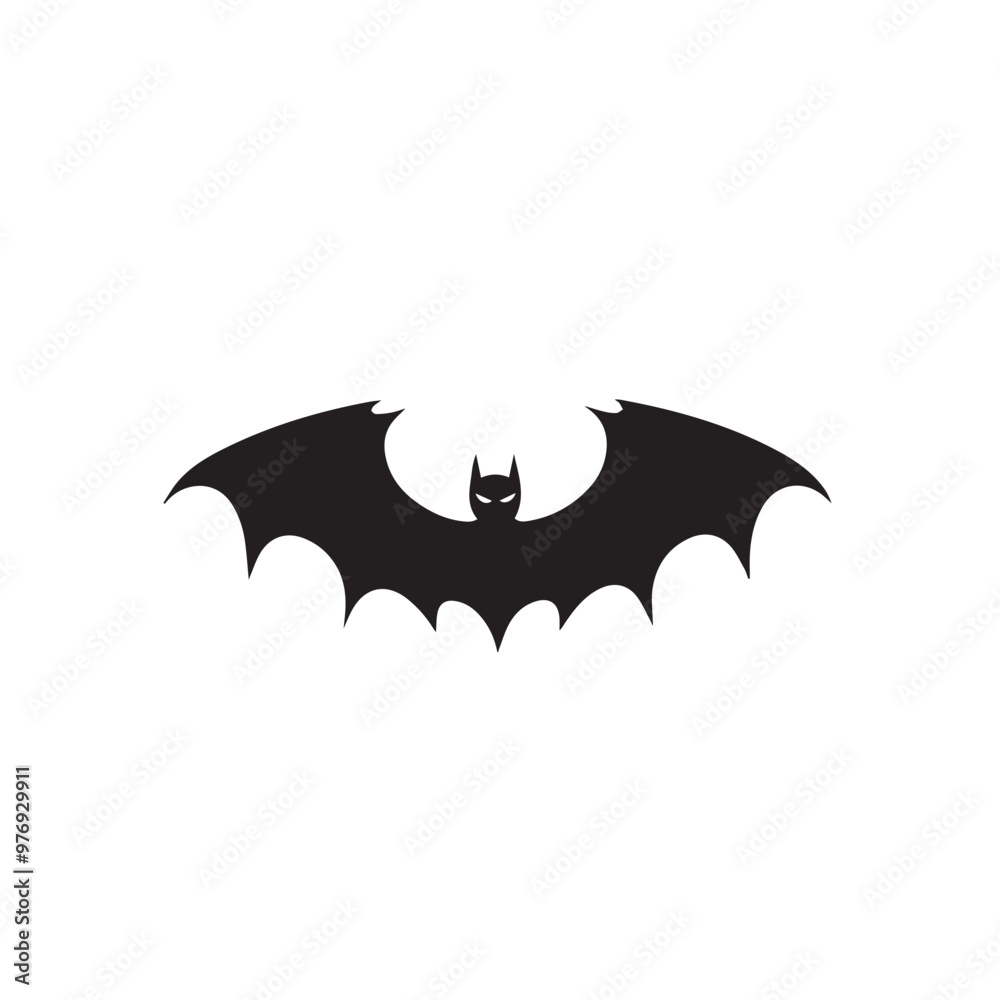 Fototapeta premium Bat in cartoon, doodle style . Image for t-shirt, web, mobile apps and ui. Isolated 2d vector illustration in logo, icon, sketch style, Eps 10, black and white. AI Generative