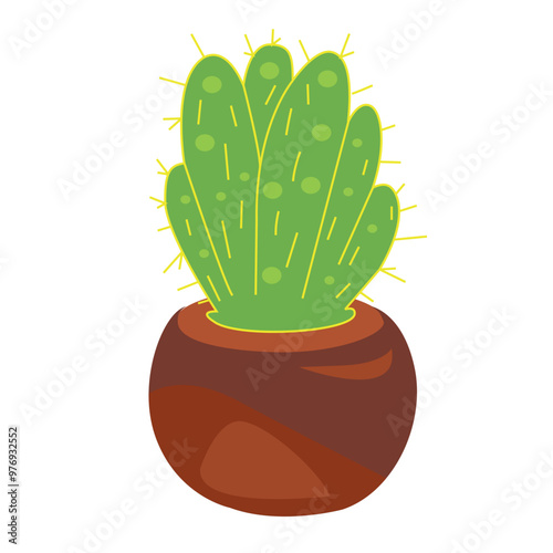 cactus in flowerpot