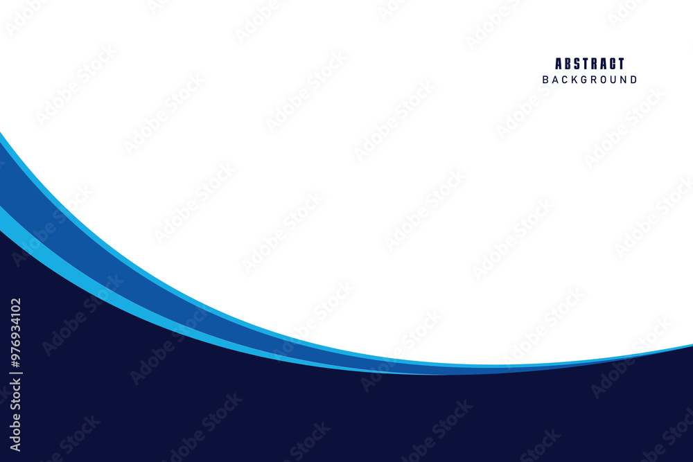 Obraz premium Abstract layered blue water wave banner template. Presentation template. EPS10