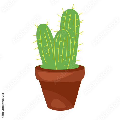 cactus in flowerpot