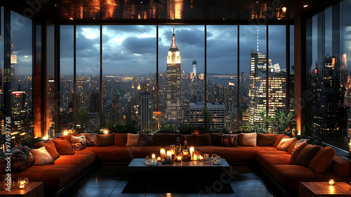 A luxurious living room wit...