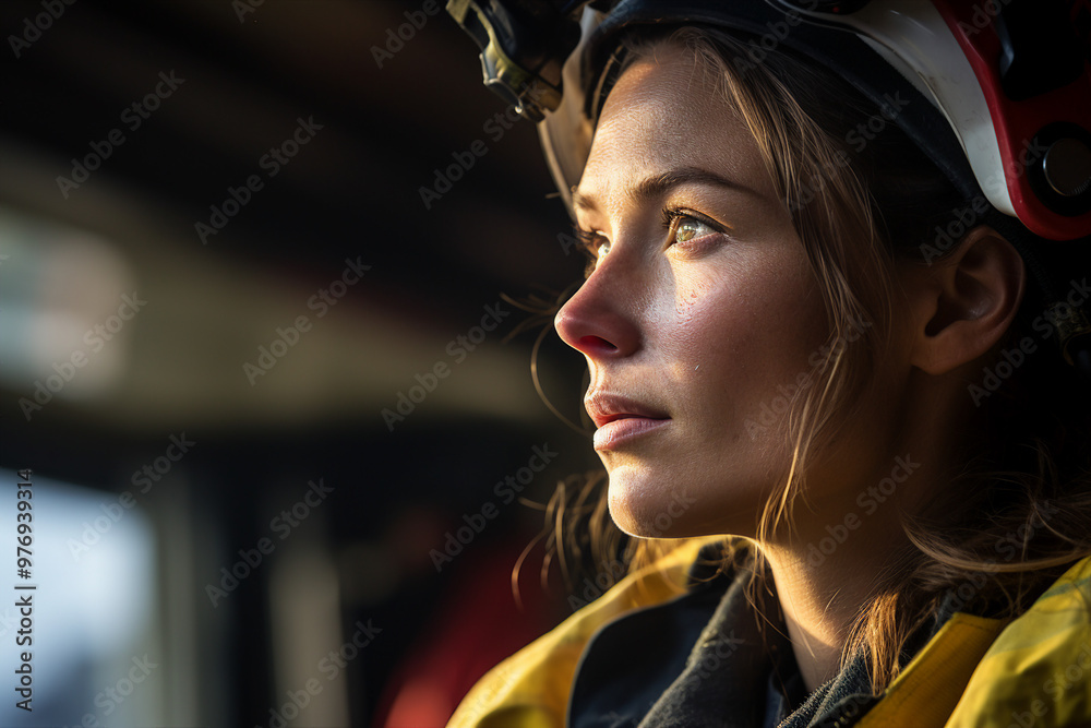 Fototapeta premium Volunteer rescuer helping people generative AI concept