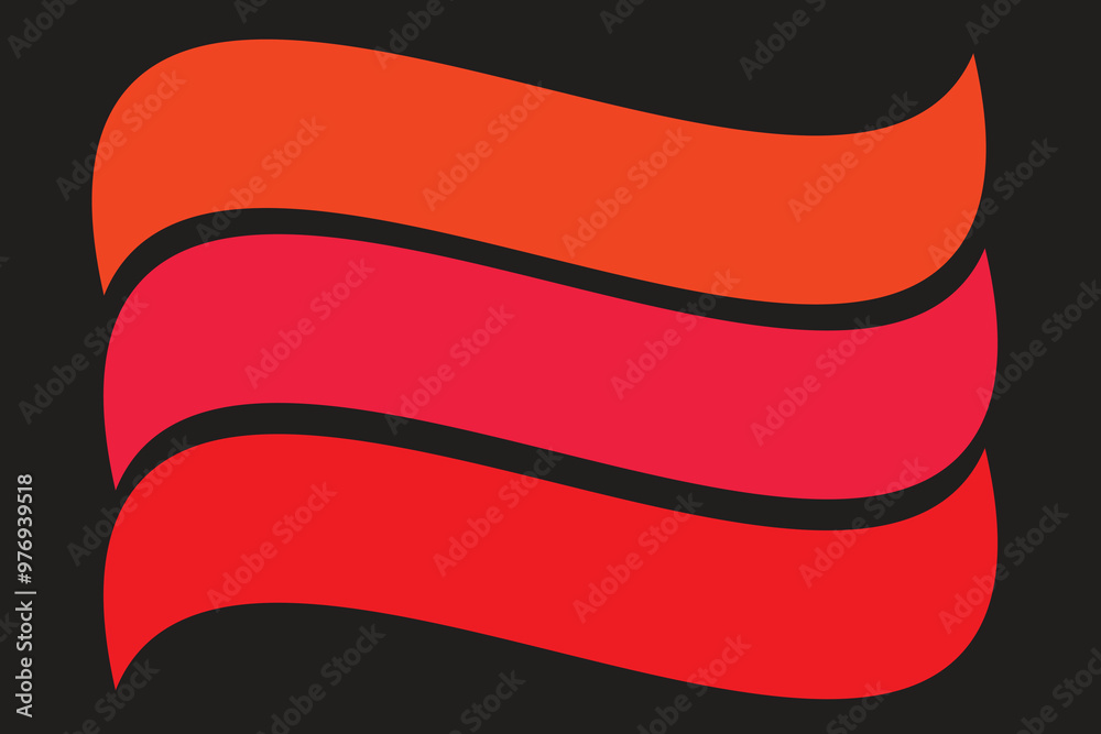 set of red and yellow ribbons