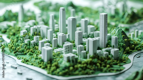 A miniature model of a mode...