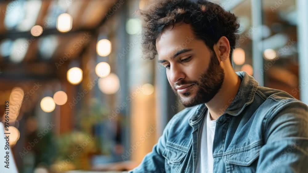 A creative co-working space where a young man in a wheelchair is focused on a new project with his team. A creative co-working space where a young man in a wheelchair is focused on a new project with his team.