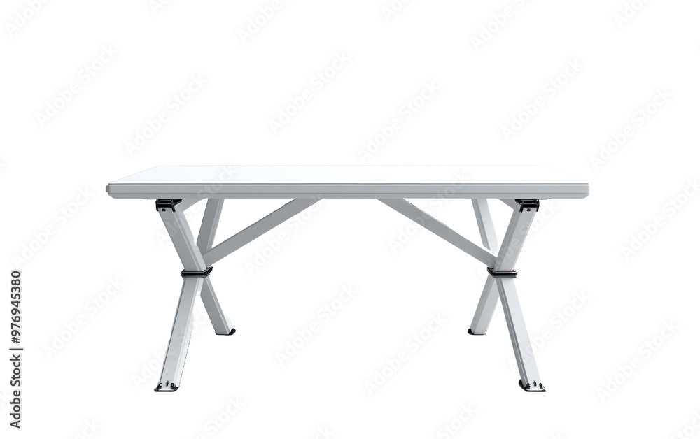 Folding table 3d render on transparent background, png Folding table 3d render on transparent background, png