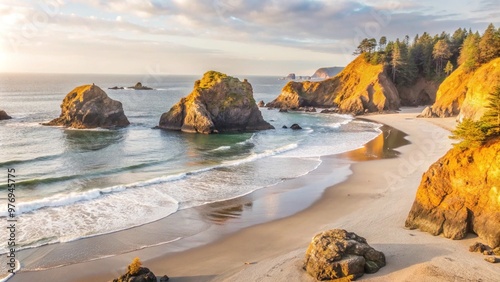 The very popular Secret Beach, Oregon. photo