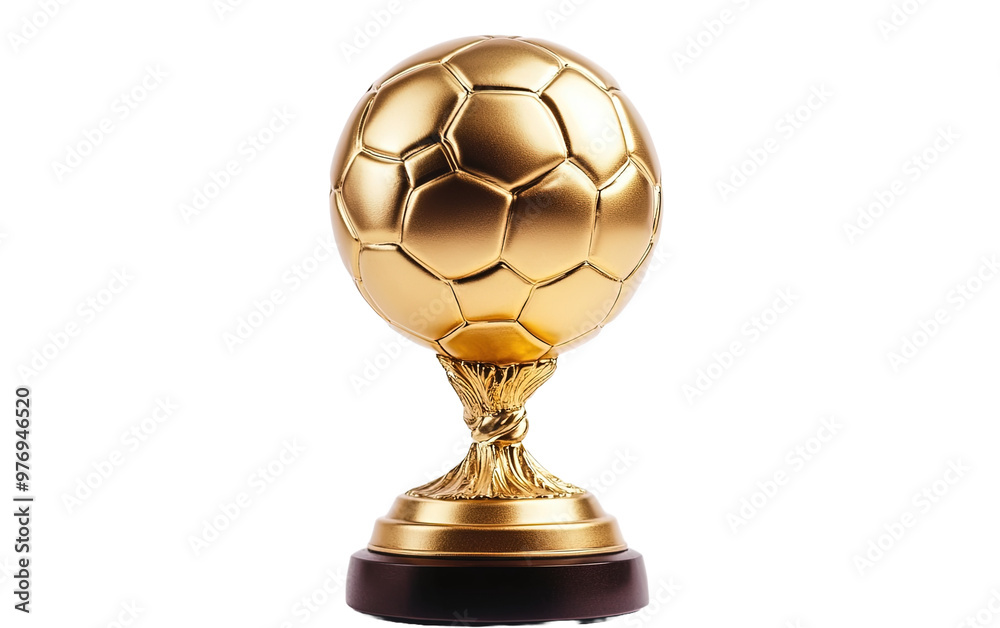 Football golden trophy cup on transparent background, png Football golden trophy cup on transparent background, png