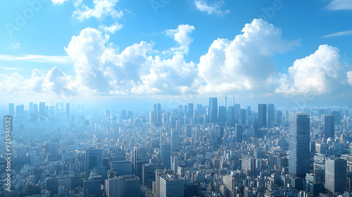 A panoramic aerial view of ...