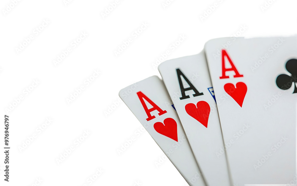 Four aces playing cards on transparent background, png Four aces playing cards on transparent background, png