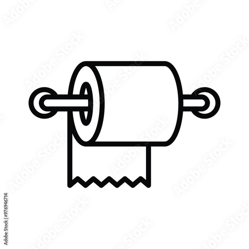 toilet tissue icon vector design template simple and clean