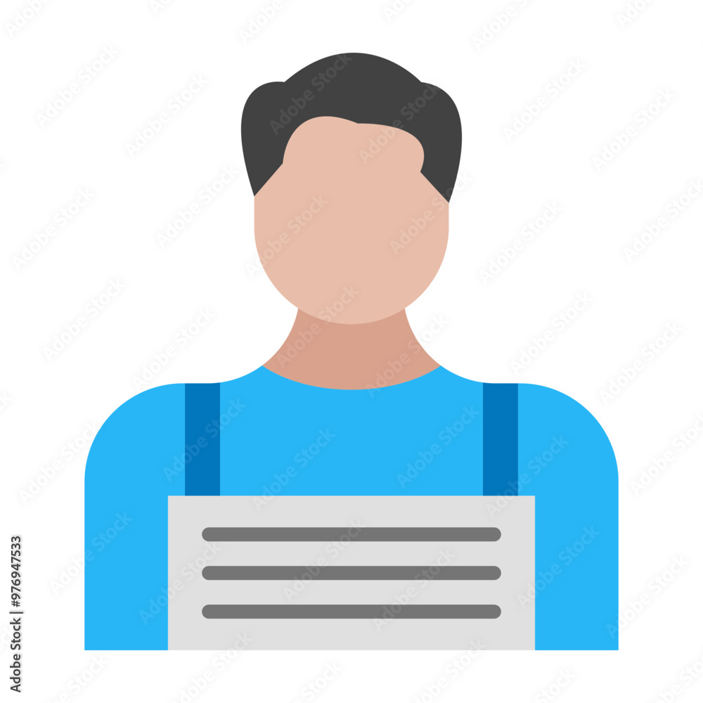 Mugshot Vector Flat Icon Design