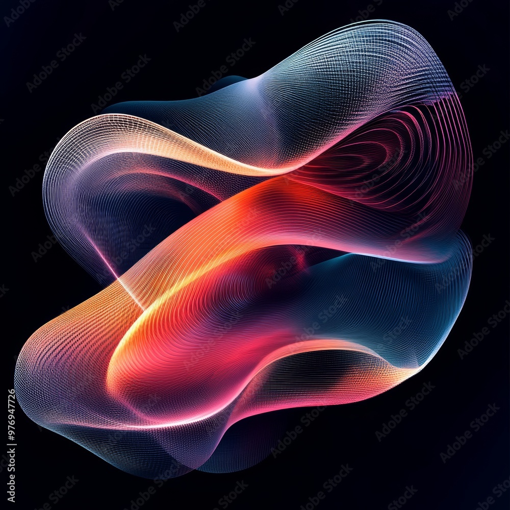 Abstract Colorful Glowing Wave Technology Design Futuristic Cyberspace Digital Art Abstract Colorful Glowing Wave Technology Design Futuristic Cyberspace Digital Art