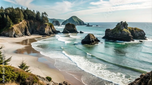 The very popular Secret Beach, Oregon. photo