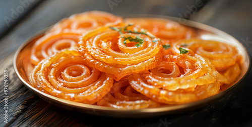 Indian sweet snack - jalebi photo