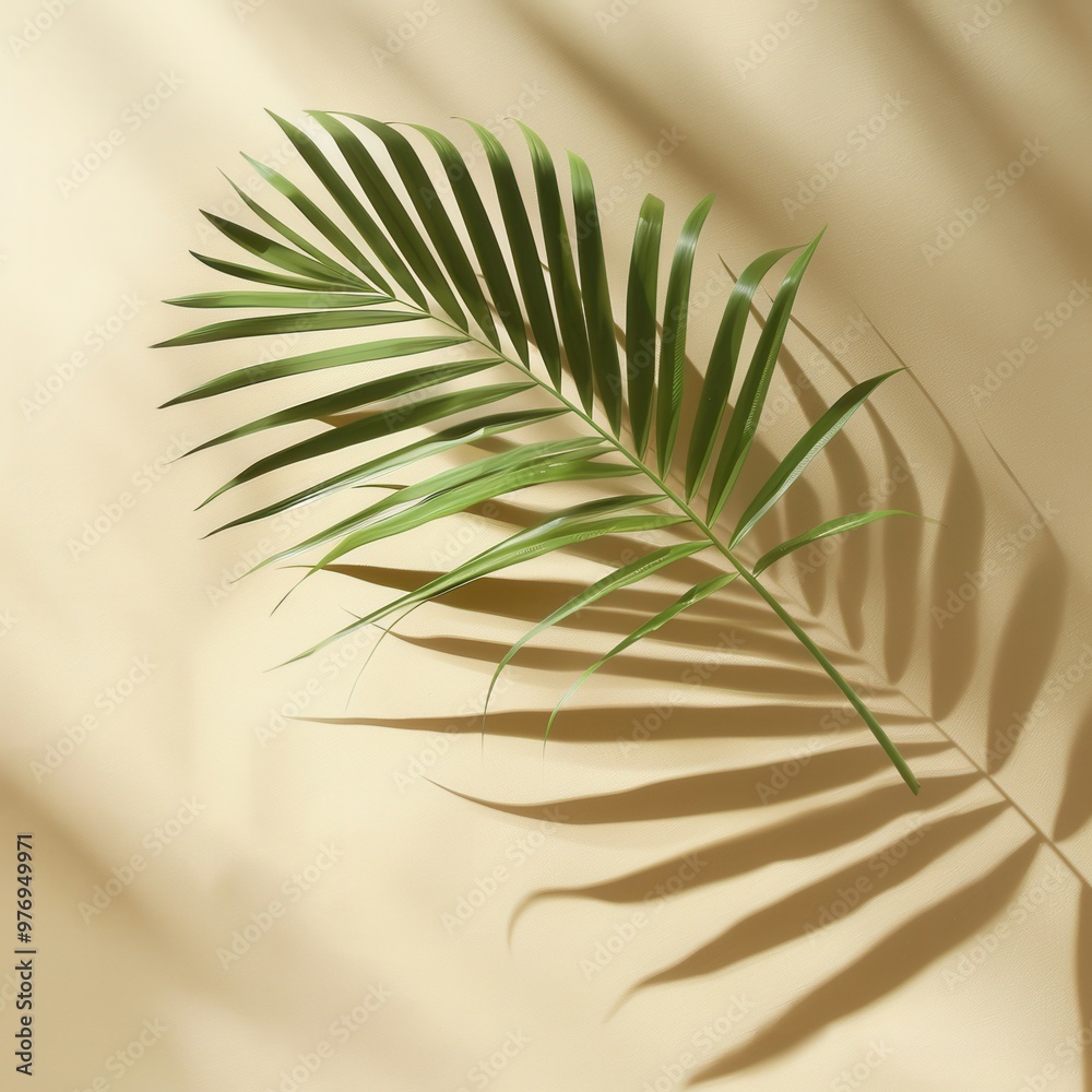 Fototapeta premium Palm Leaf Shadow
