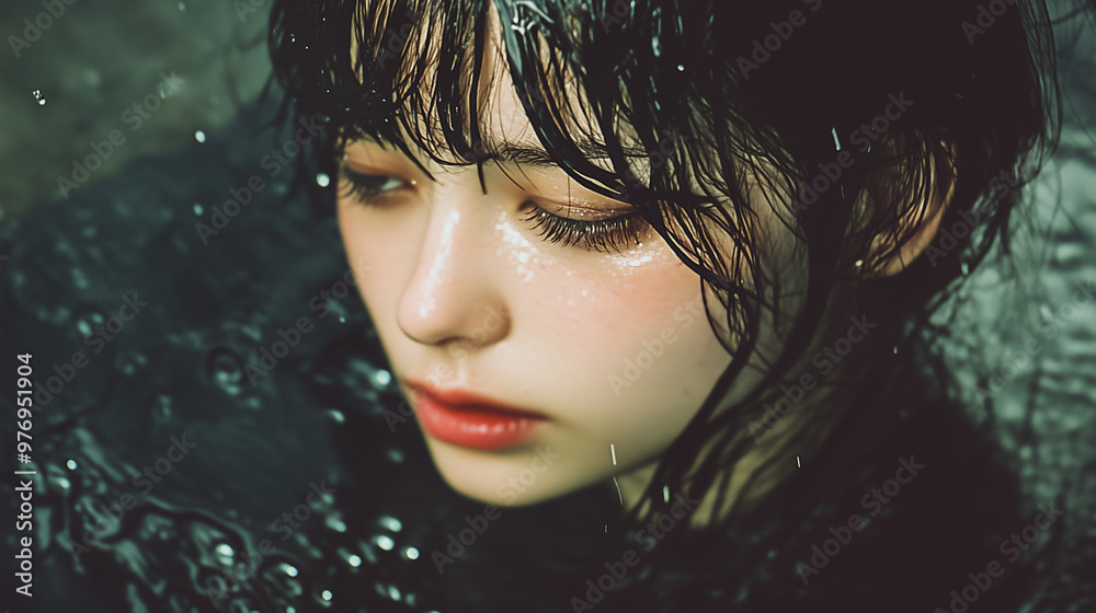 自宅でノートパソコンを操作する若い女性 . 自宅でノートパソコンを操作する若い女性 .