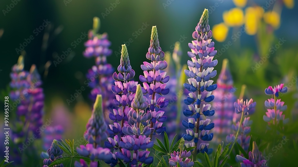 Obraz premium Blooming lupines wildflowers