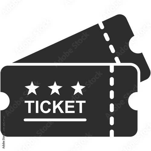 Ticket for Event , Cinema , Theatre , Concert. Vector Icon photo