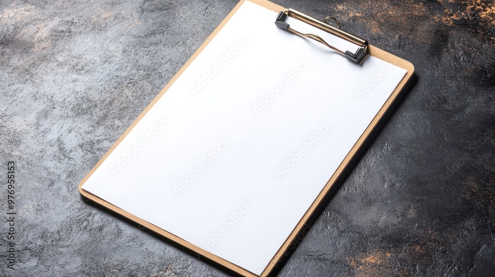 Blank Clipboard on Dark Background Blank Clipboard on Dark Background