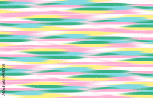 Design Textile ikat wave abstract geometric ikat, design ikat vector for background, wallpaper, carpet, wrapping, fabric, textile fashion wearing.