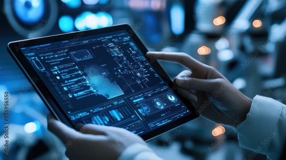 AI and digital technology are utilized by software engineers on digital tablets for managing big data, optimizing their data science processes. AI and digital technology are utilized by software engineers on digital tablets for managing big data, optimizing their data science processes.