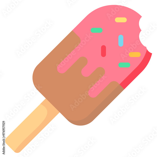 ice cream flat vector icon