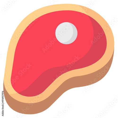 meat flat vector icon