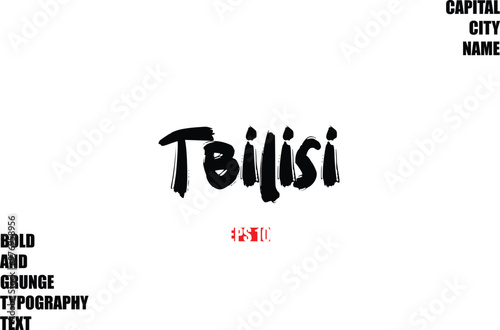 Tbilisi Of City Name Modern Bold Rough Grunge Text Typography