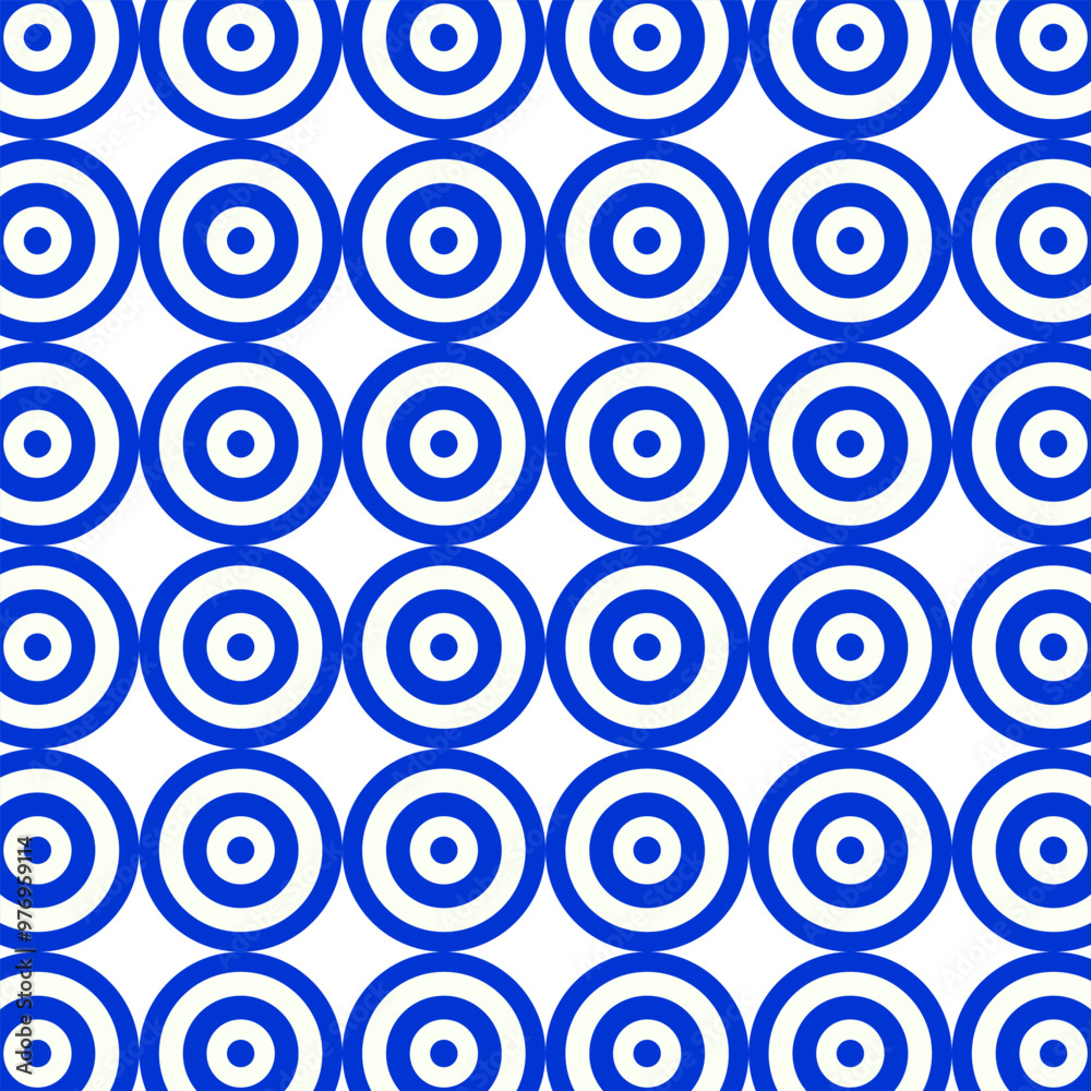 Blue and white circles and dots seamless pattern Blue and white circles and dots seamless pattern