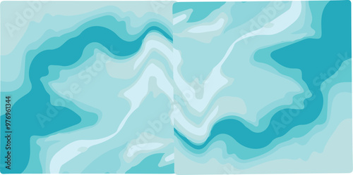 abstract background. The background is in the shape of a blue and white swirl that looks like a wave.  The blue and white colors give the impression of a calm and peaceful ocean.background with waves.