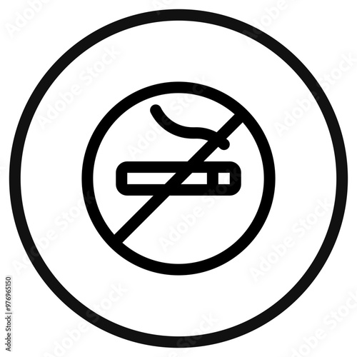 Editable no smoking sign  vector icon. Part of a big icon set family. Perfect for web and app interfaces, presentations, infographics, etc