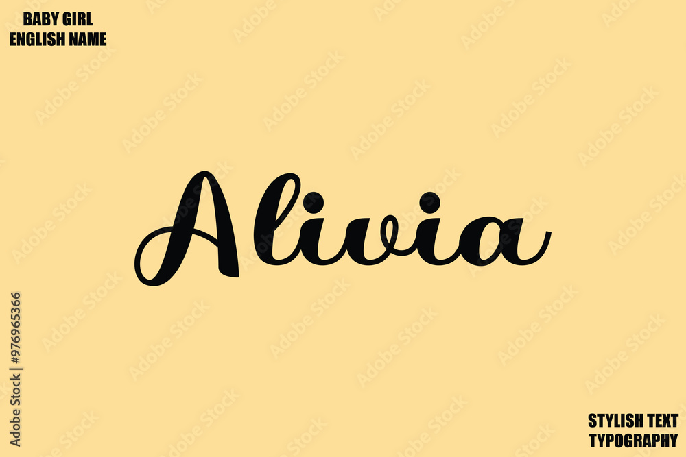 Female Name - in Stylish Cursive Typography Text Alivia Female Name - in Stylish Cursive Typography Text Alivia