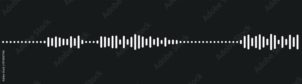 Audio waveform, music wave vector element Audio waveform, music wave vector element