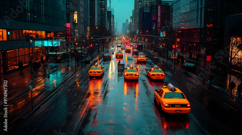 A rainy evening in the city...