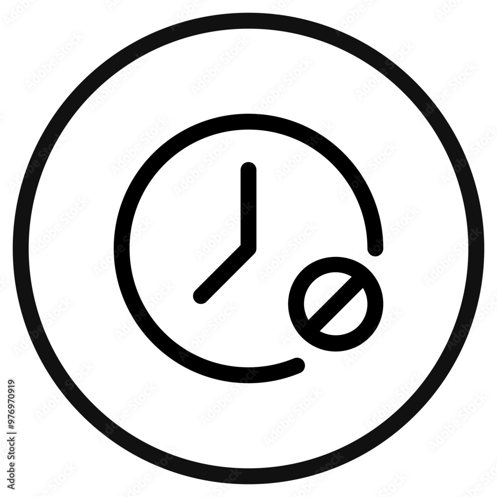 Editable countdown timer off vector icon. Part of a big icon set family. Perfect for web and app interfaces, presentations, infographics, etc Editable countdown timer off vector icon. Part of a big icon set family. Perfect for web and app interfaces, presentations, infographics, etc