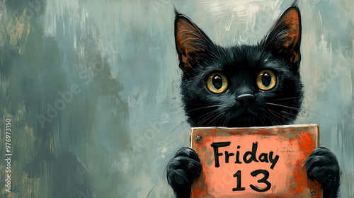 Charming black cat with a 