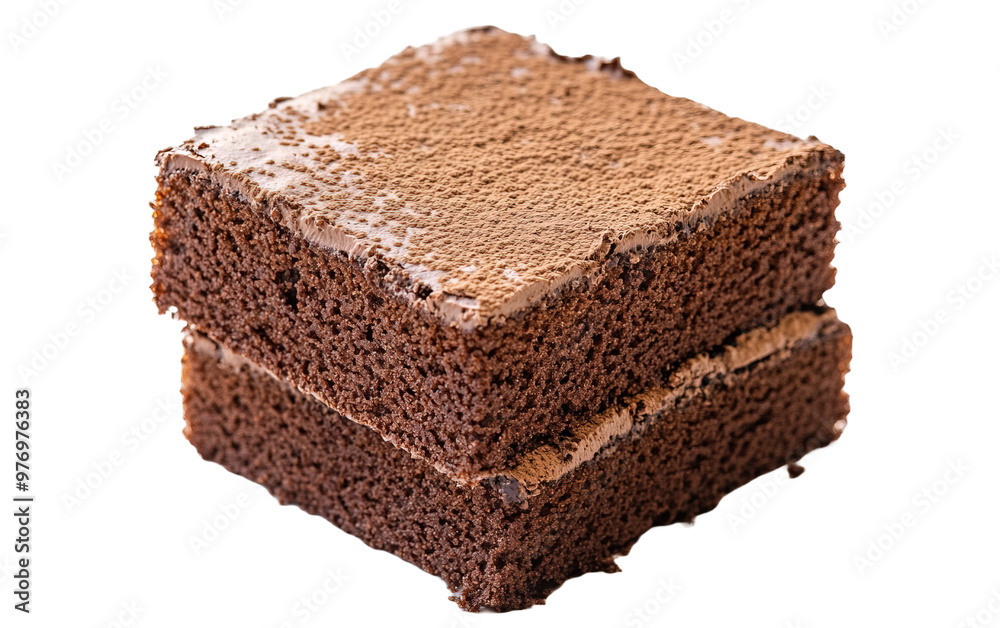 Delicious homemade cocoa sponge on transparent background, png	