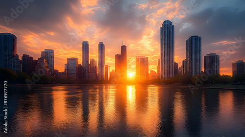 A stunning cityscape skylin...