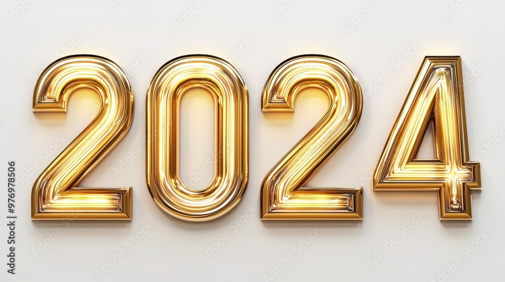 Golden New Year Celebration Number D Render Golden New Year Celebration Number D Render