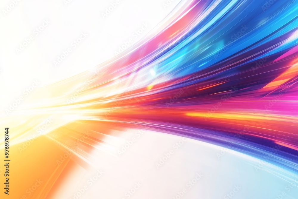 Abstract background with light rays and glow in blue orange and pink colors on a white background Abstract background with light rays and glow in blue orange and pink colors on a white background