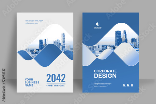 City Background Business Book Cover Design Template