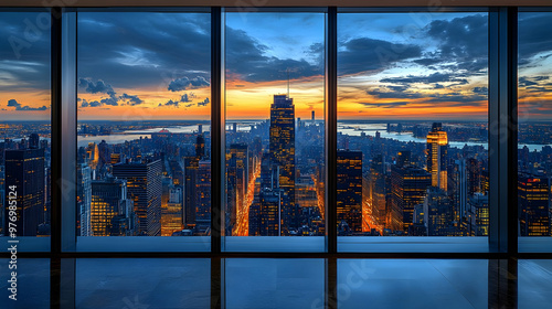 A stunning sunset view of t...