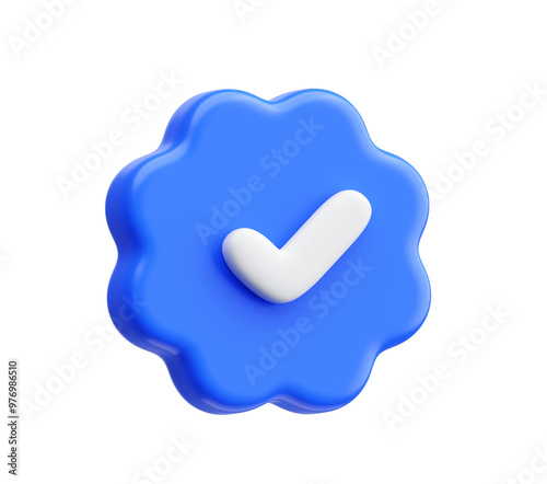 Verified icon 3d illustration background